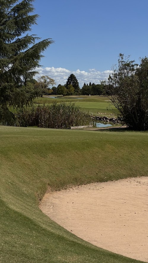 Jugador en la cancha de golf La Orquídea, Los Cardales